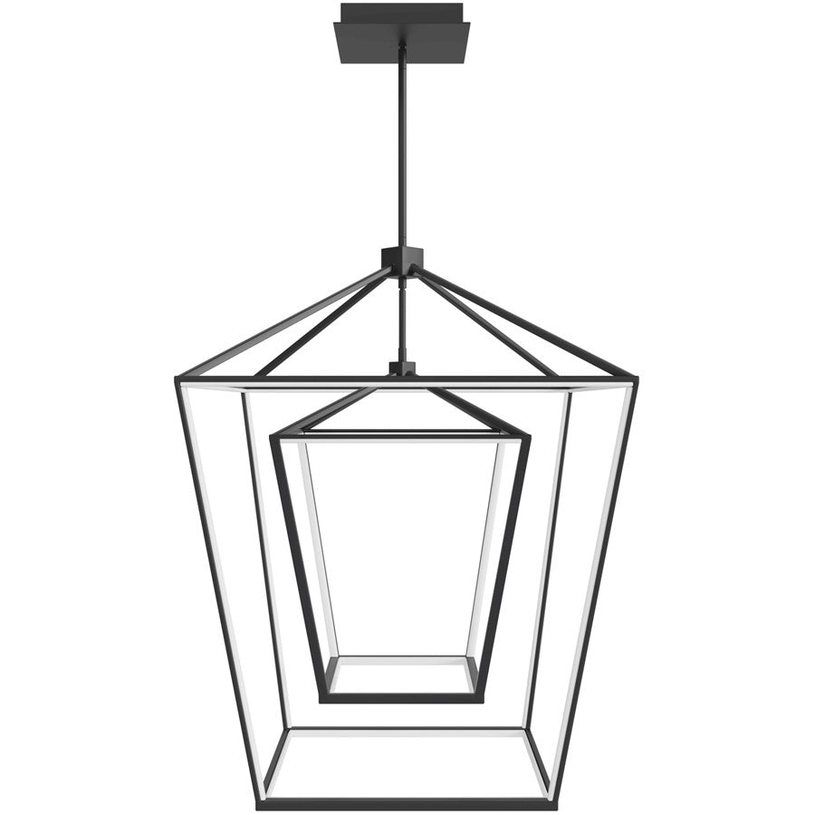 Avenue Lighting Park Ave. LED Light 42" Double Cage Pendant, Black
