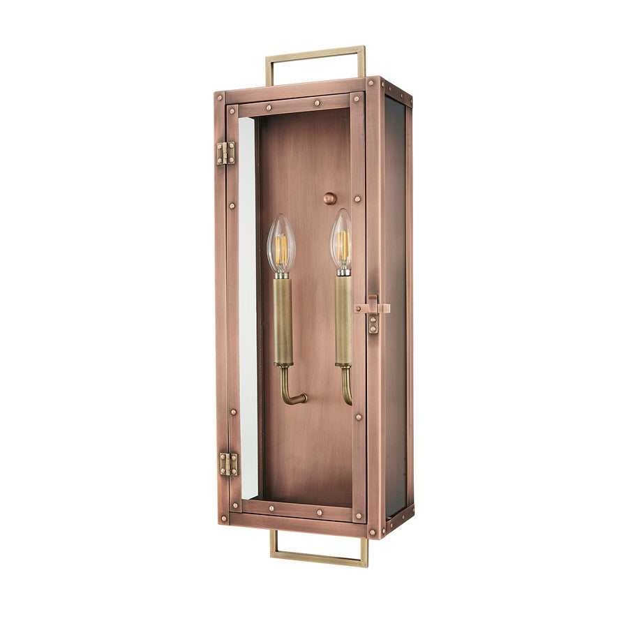 Acclaim Lighting 2Lt 24" Oudoor Wall Mount, Antique Copper/Brass/Clear - 1011CP