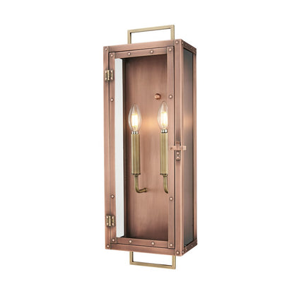 Acclaim Lighting 2Lt 24" Oudoor Wall Mount, Antique Copper/Brass/Clear