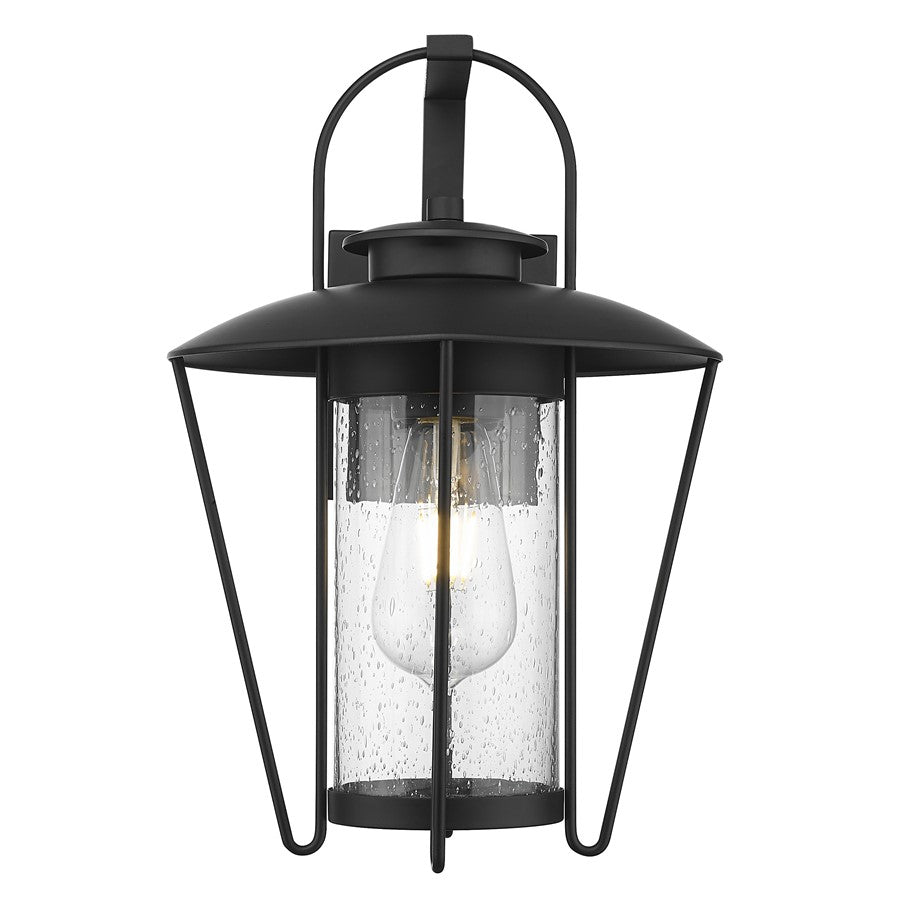 Acclaim Lighting 1 Light 17" Oudoor Wall Mount, Matte Black/Seeded