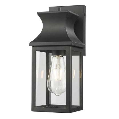Acclaim Lighting 1 Light 14" Oudoor Wall Mount, Matte Black/Clear - 1021BK