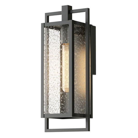 Acclaim Lighting 1 Light 13" Oudoor Wall Mount, Matte Black/Seeded - 1022BK