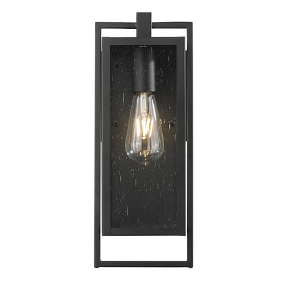 Acclaim Lighting 1 Light 13" Oudoor Wall Mount, Matte Black/Seeded