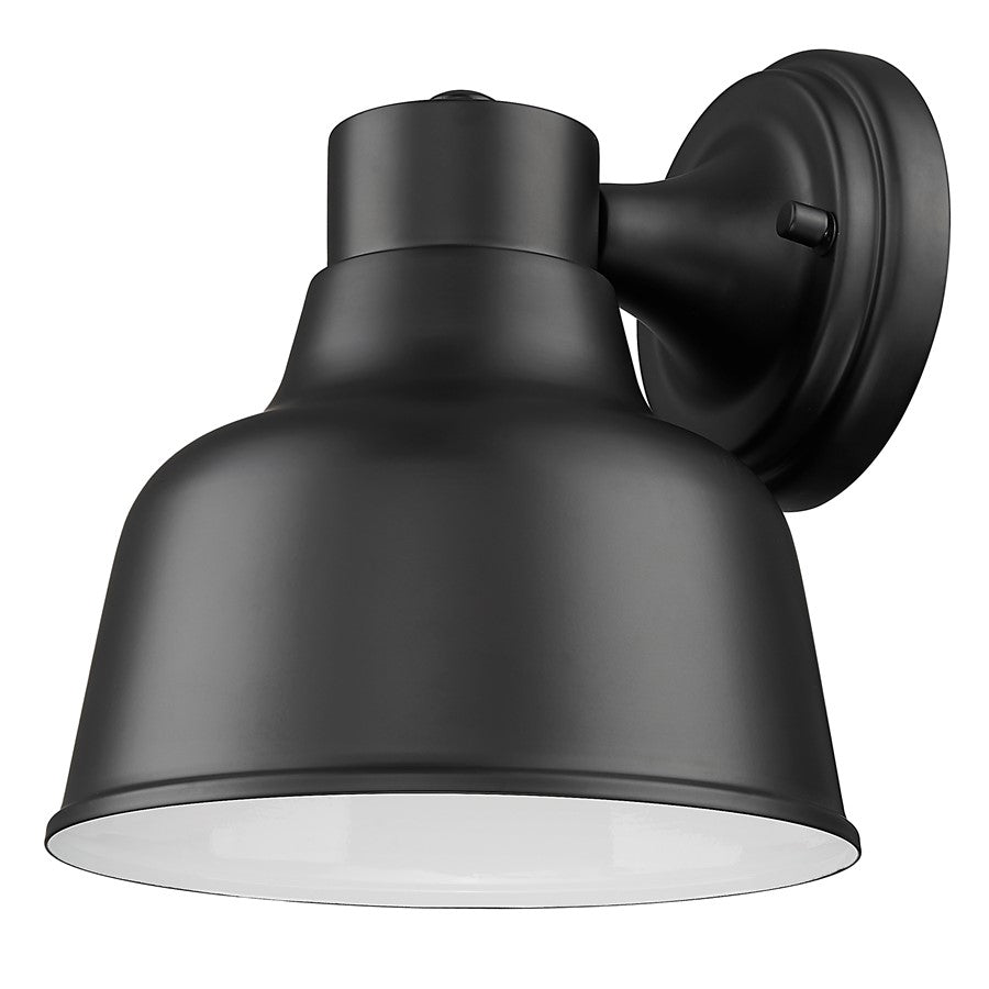 Acclaim Lighting 1 Light 12" Oudoor Wall Mount, Matte Black/White Gloss - 1030BK