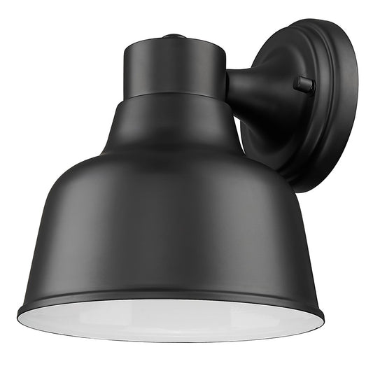 Acclaim Lighting 1 Light 12" Oudoor Wall Mount, Matte Black/White Gloss - 1030BK