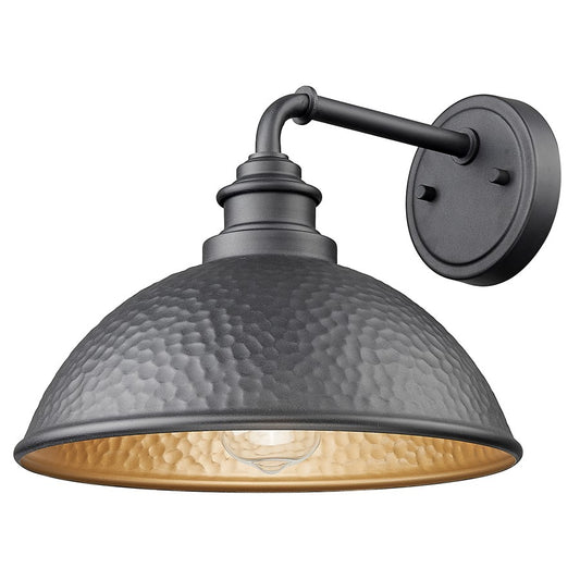 Acclaim Lighting 1Lt 11" Oudoor Wall Mount, Hammered Black/Gold/Black - 1031BK
