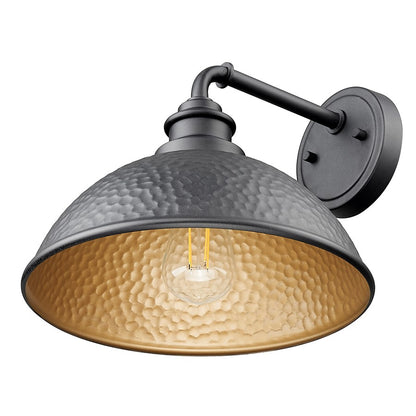 Acclaim Lighting 1Lt 11" Oudoor Wall Mount, Hammered Black/Gold/Black