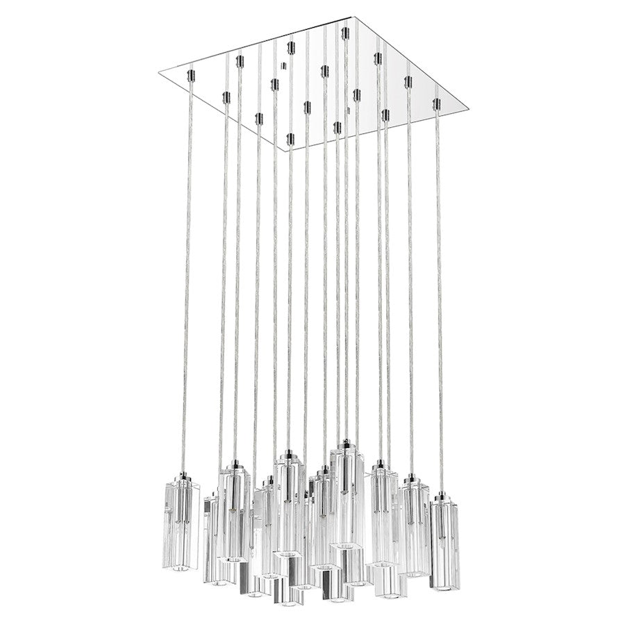 16 Light Chandelier, Chrome