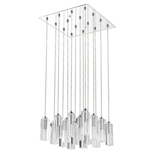 16 Light Chandelier, Chrome