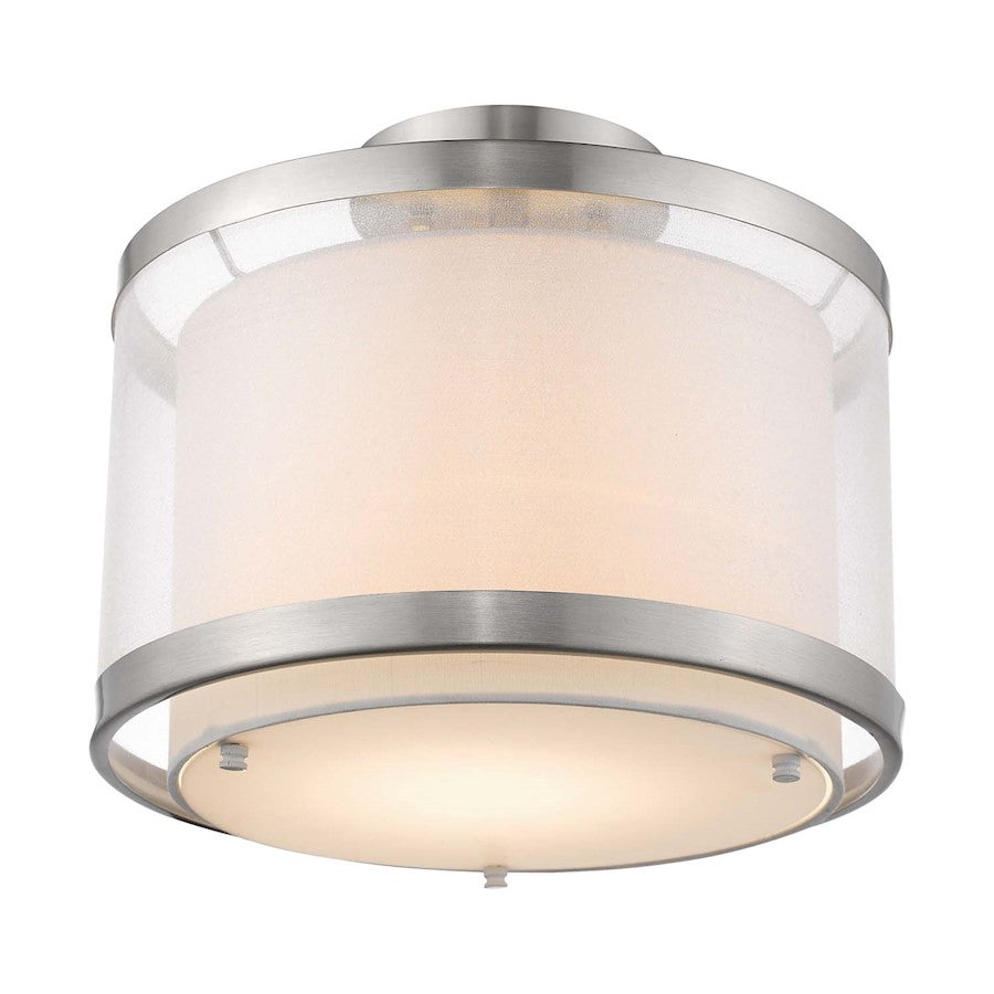 12" Light Pendant, Nickel