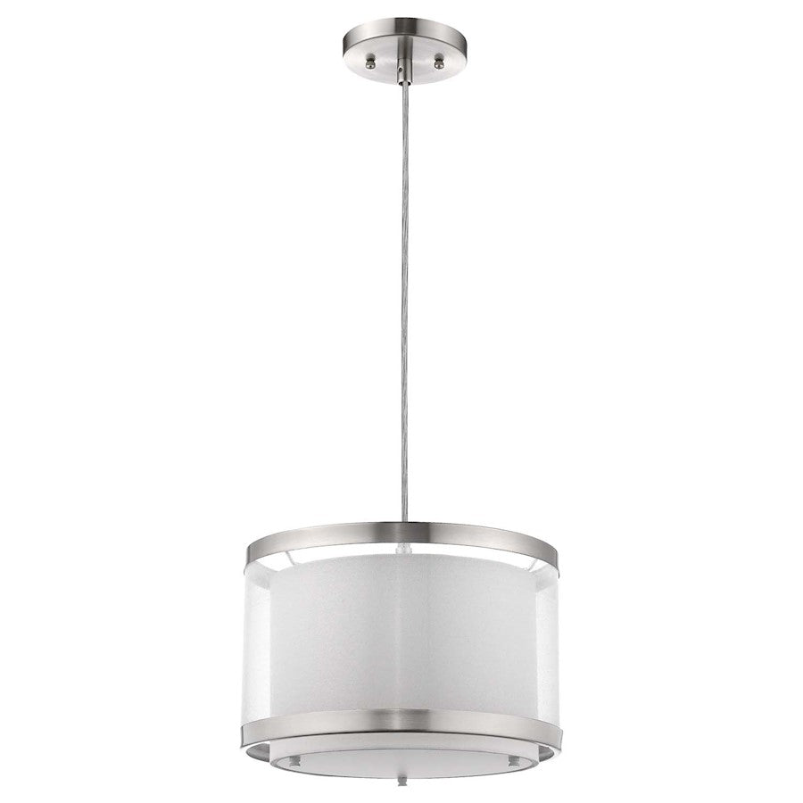 12" Light Pendant, Nickel