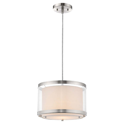 12" Light Pendant, Nickel