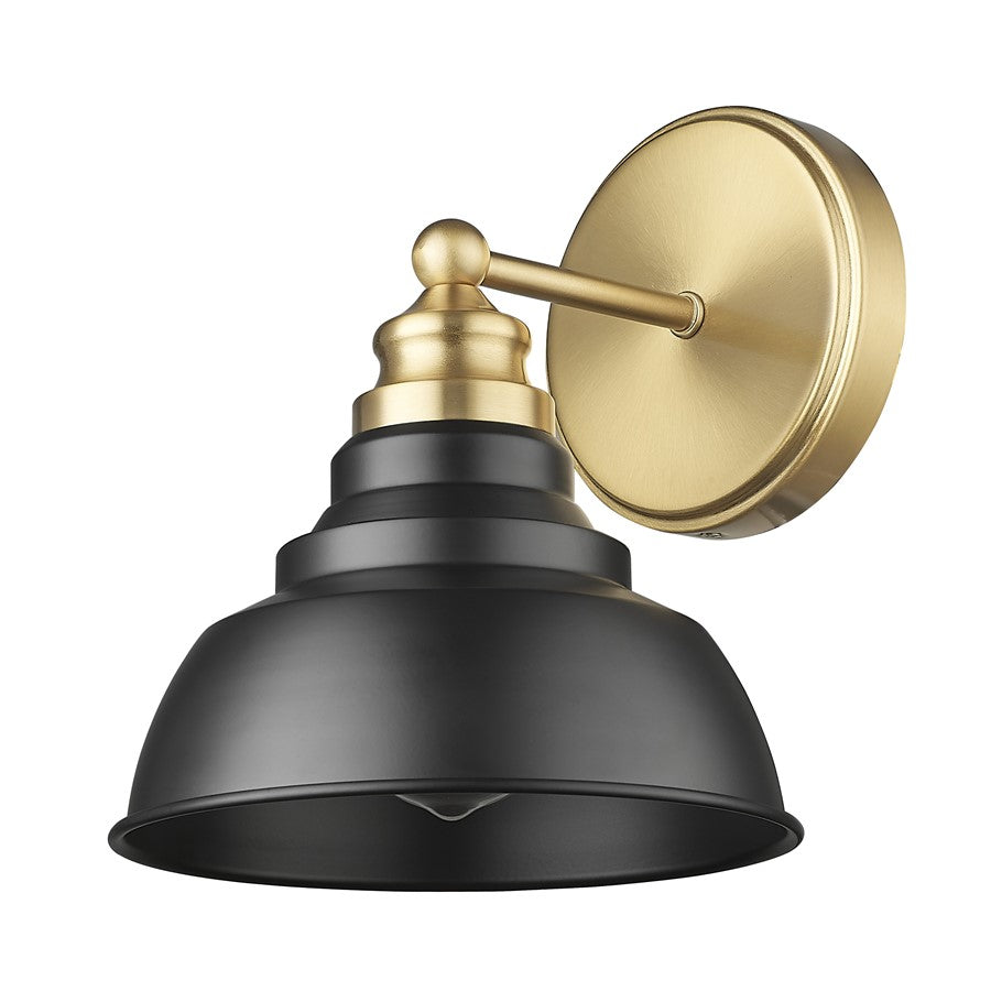 Acclaim Lighting 1Lt 8" Sconce, Matte Black and Brass/Matte Black - IN40026BK