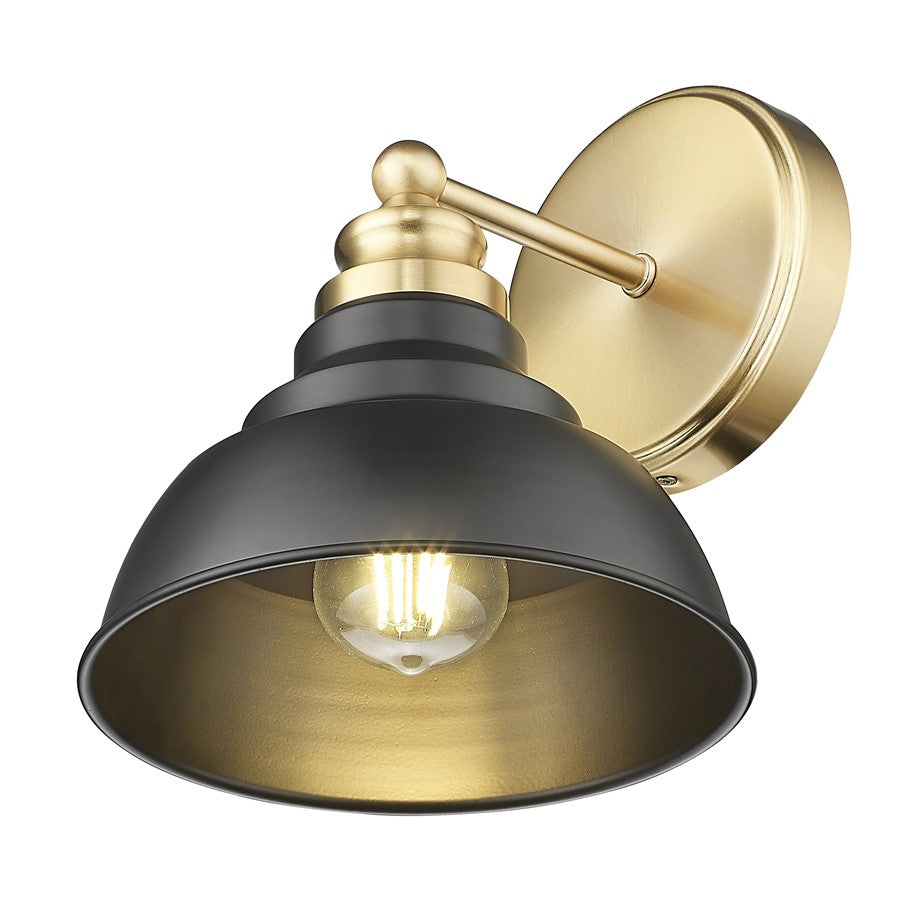 Acclaim Lighting 1Lt 8" Sconce, Matte Black and Brass/Matte Black