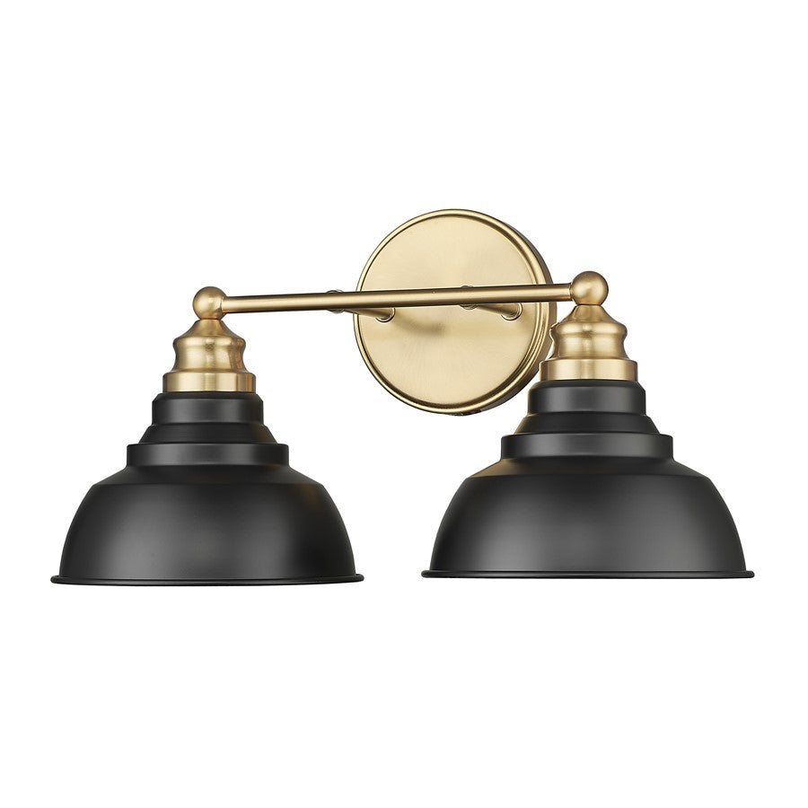 Acclaim Lighting 2Lt 18" Vanity, Matte Black and Brass/Matte Black - IN40027BK