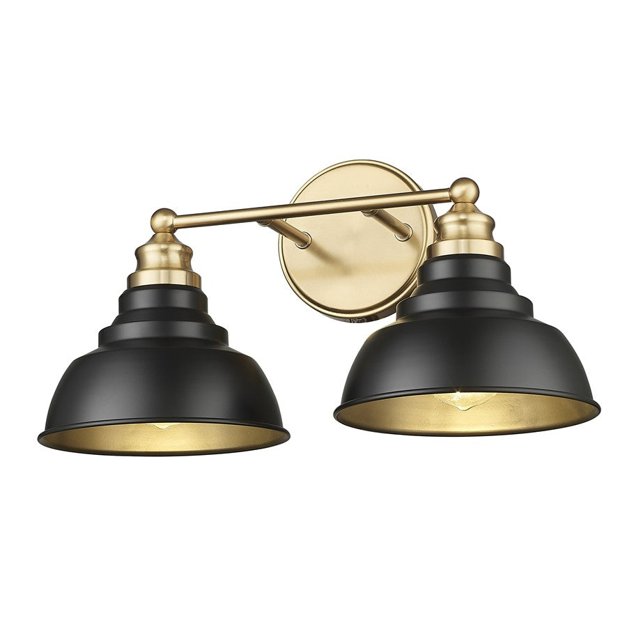 Acclaim Lighting 2Lt 18" Vanity, Matte Black and Brass/Matte Black