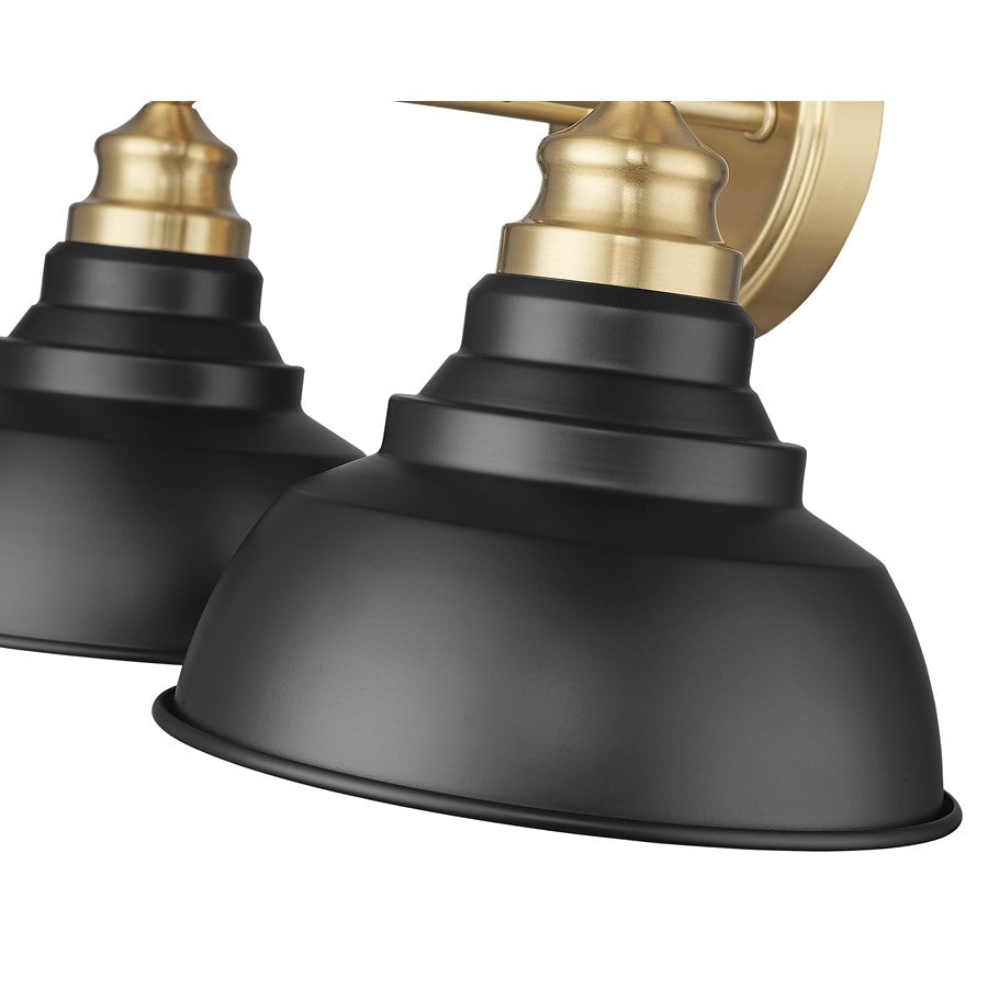 Acclaim Lighting 2Lt 18" Vanity, Matte Black and Brass/Matte Black