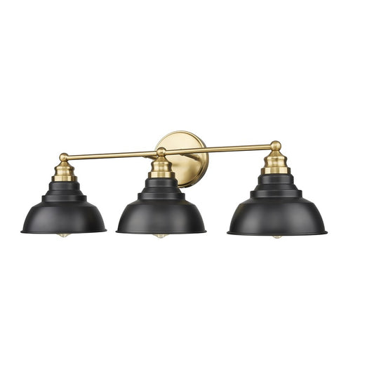 Acclaim Lighting 3Lt 28" Vanity, Matte Black and Brass/Matte Black - IN40028BK