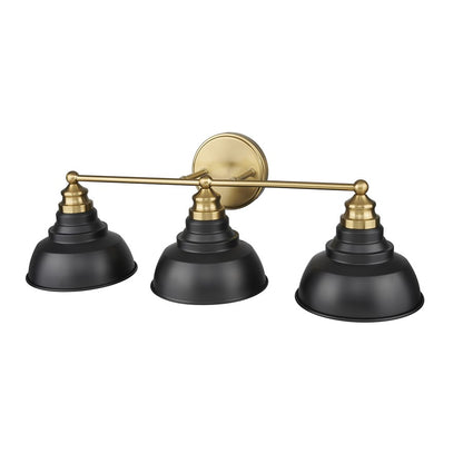 Acclaim Lighting 3Lt 28" Vanity, Matte Black and Brass/Matte Black