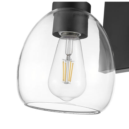Acclaim Lighting 1 Light 6" Sconce, Matte Black/Clear