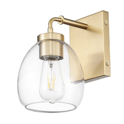 Acclaim Lighting 1 Light 6" Sconce, Brass/Clear