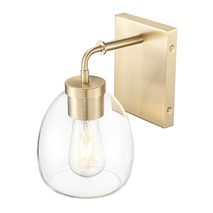 Acclaim Lighting 1 Light 6" Sconce, Brass/Clear