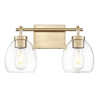 Acclaim Lighting 2 Light 16" Vanity, Brass/Clear - IN40061BR