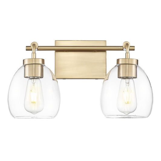Acclaim Lighting 2 Light 16" Vanity, Brass/Clear - IN40061BR