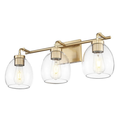 Acclaim Lighting 3 Light 24" Vanity, Brass/Clear
