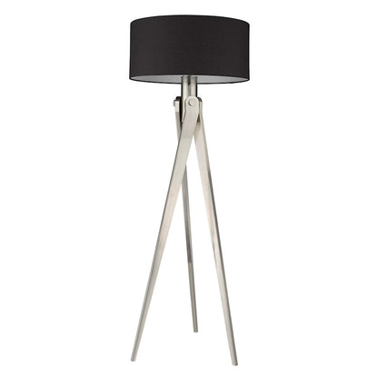 Acclaim Sangallo 1 Light Floor Lamp, Nickel/Black/White