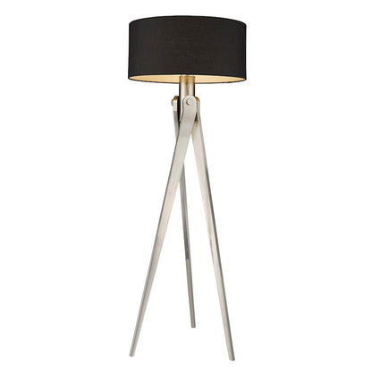 Acclaim Sangallo 1 Light Floor Lamp, Nickel/Black/White