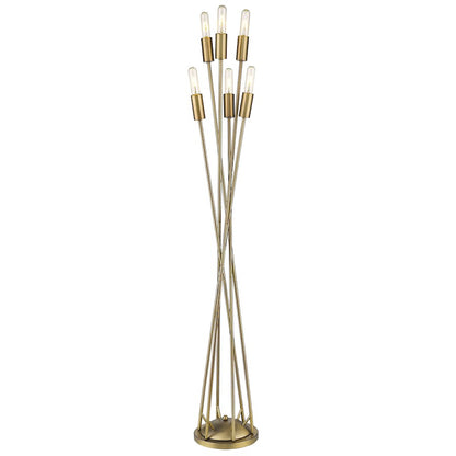 Acclaim Perret 6 Light Floor Lamp, Aged Brass