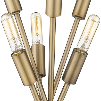 Acclaim Perret 6 Light Floor Lamp, Aged Brass