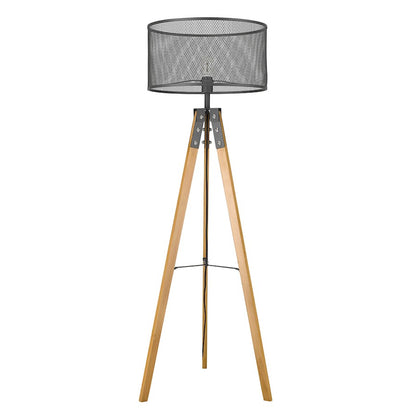 Acclaim Capprice Floor Lamp, Black/Black Iron Mesh Drum