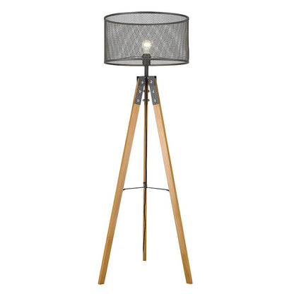 Acclaim Capprice Floor Lamp, Black/Black Iron Mesh Drum
