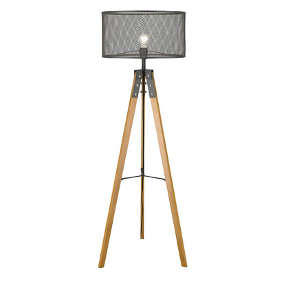Acclaim Capprice Floor Lamp, Black/Black Iron Mesh Drum