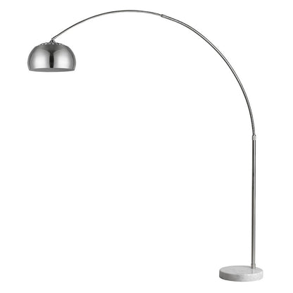 Acclaim Mid 1 Light Arc Floor Lamp, Nickel/Nickel