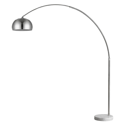 Acclaim Mid 1 Light Arc Floor Lamp, Nickel/Nickel