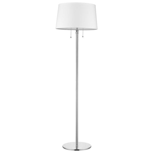 Acclaim Urban Basic 2 Light Floor Lamp, Chrome/Off-White