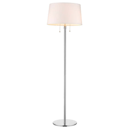 Acclaim Urban Basic 2 Light Floor Lamp, Chrome/Off-White