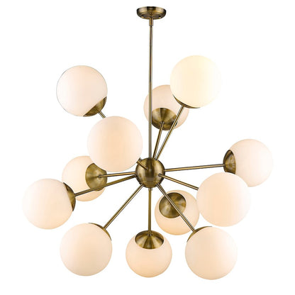 12 Light Chandelier, Brass