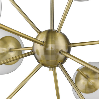12 Light Chandelier, Brass