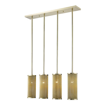 4 Light Pendant, Gold