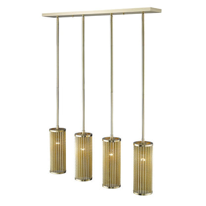 4 Light Pendant, Gold