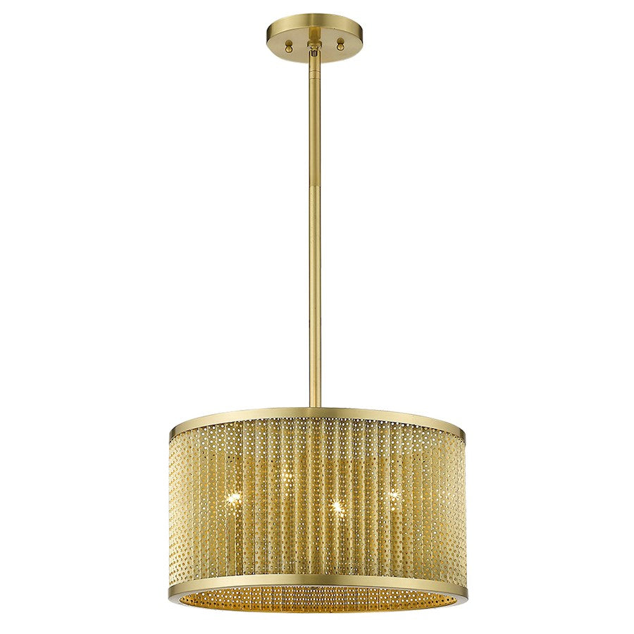 4 Light Convertible Pendant, Gold