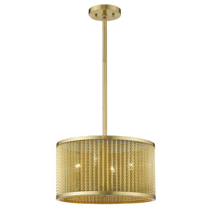 4 Light Convertible Pendant, Gold