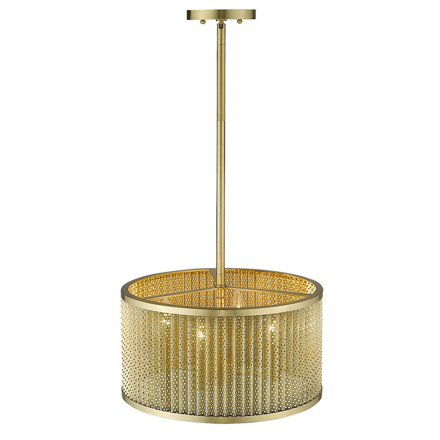 4 Light Convertible Pendant, Gold