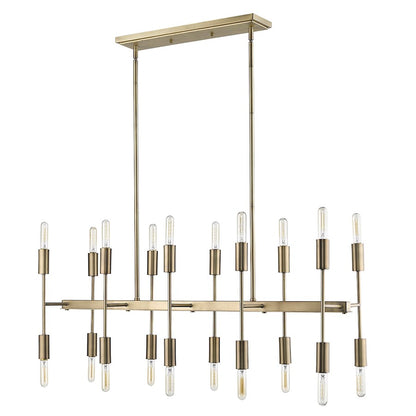 Acclaim Perret 20 Light Island Pendant, Aged Brass