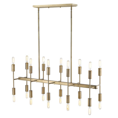 Acclaim Perret 20 Light Island Pendant, Aged Brass