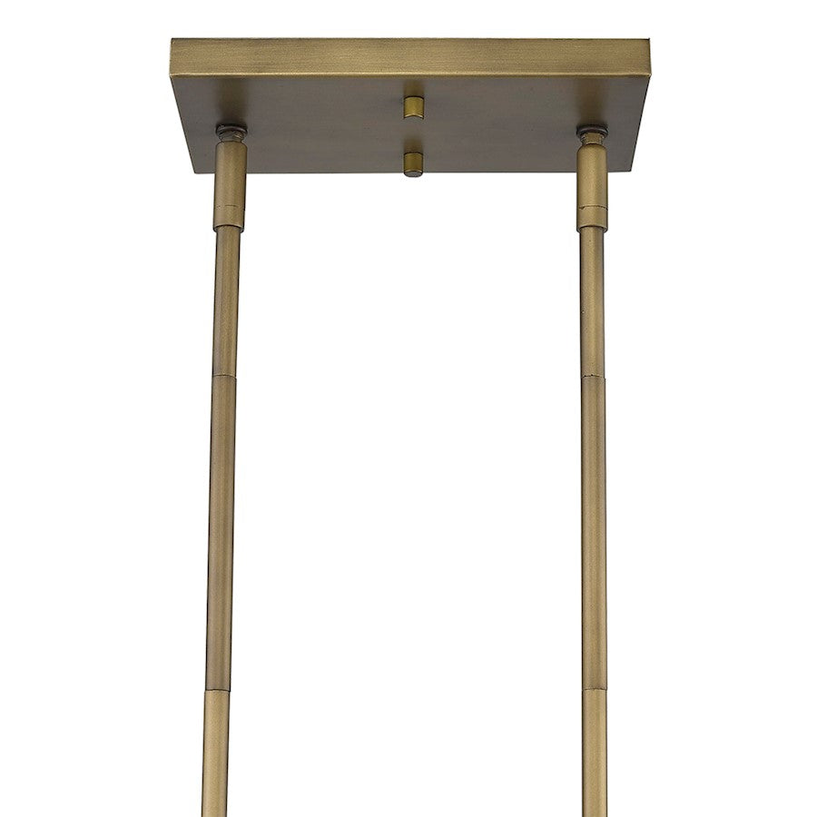 Acclaim Lunette 10 Light Island, Brass/Smoke Glass Globes
